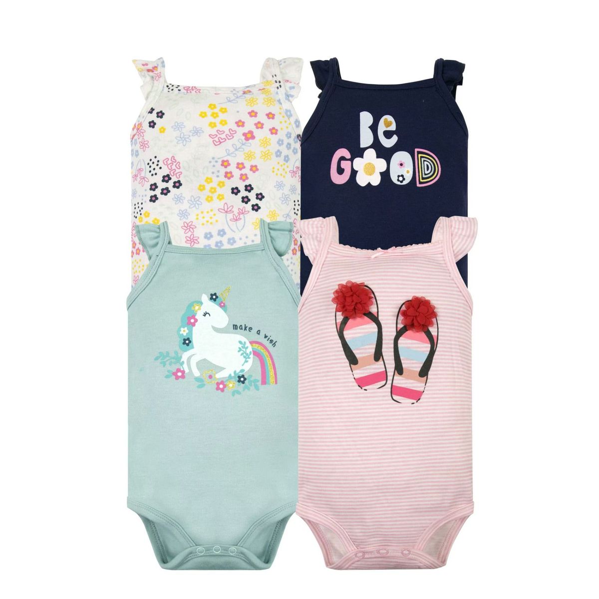 TEDMIMAK - bodys manga corta set 4 unidades