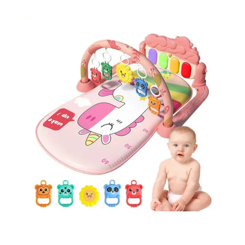 GENERICO - Gimnasio Con Tapete Piano Juguete Para Bebés Rosado
