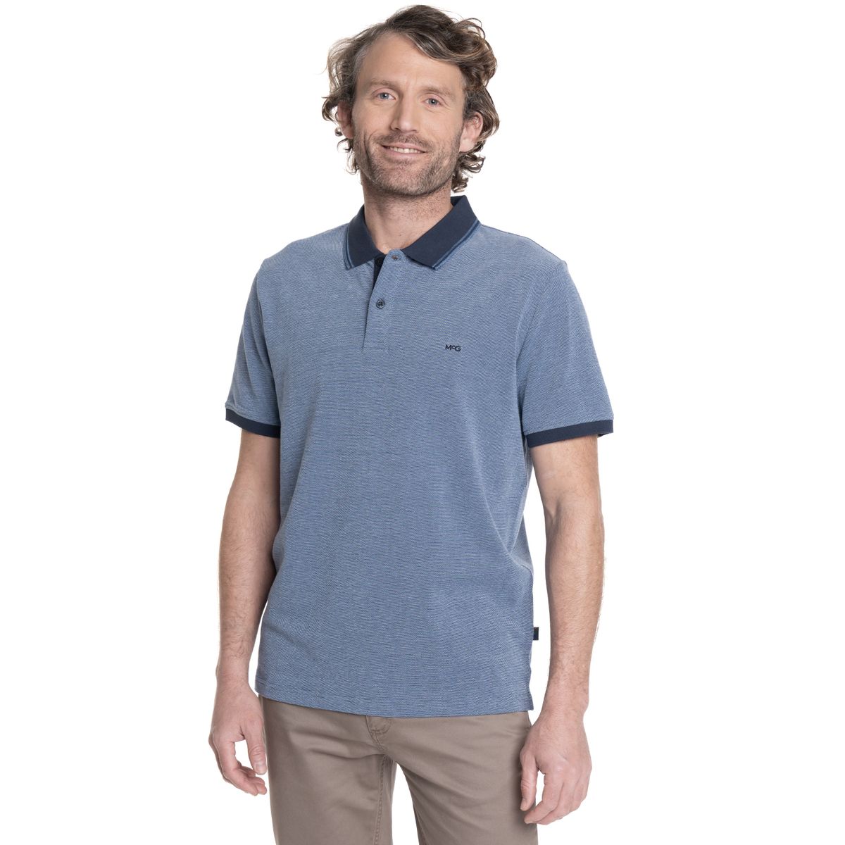 MCGREGOR - POLERA  HOMBRE MANGA CORTA JACQUARD CHELSEA