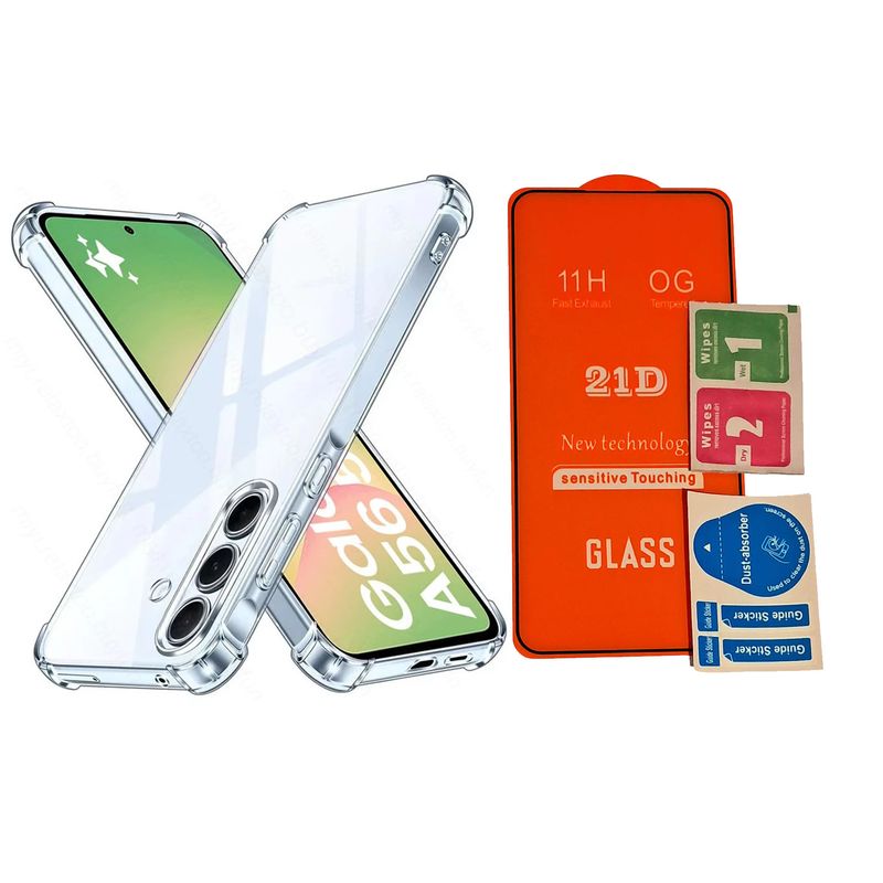 GENERICO - CARCASA ANTIGOLPES TRANSPARENTE PARA GALAXY A56 + PROTECTOR PANTALLA