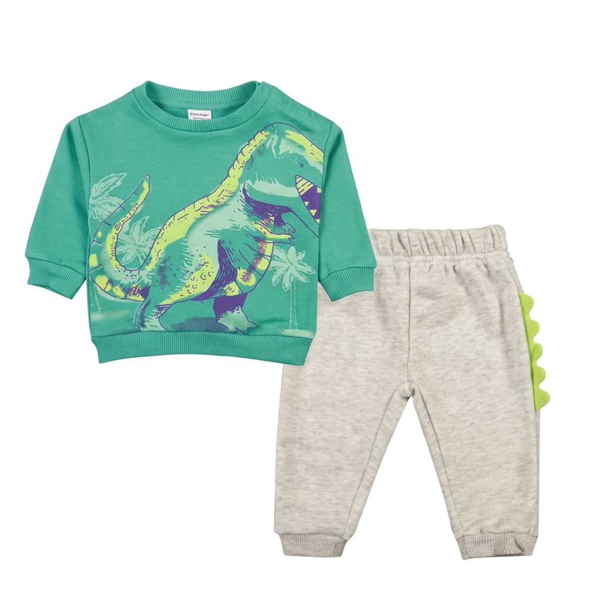 TEDMIMAK - BUZO DE BEBE ALGODON   2  PIEZAS DINOSAURIO