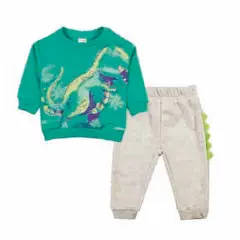 TEDMIMAK - BUZO DE BEBE ALGODON  2 PIEZAS DINOSAURIO