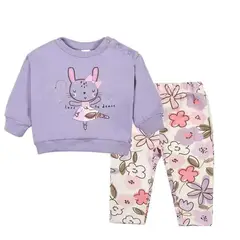 TEDMIMAK - BUZO DE BEBA ALGODON  2 PIEZAS CONEJITO