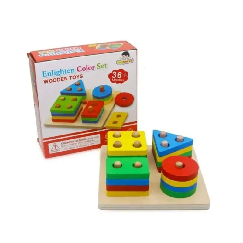 GENERICO - Juego De Encaje De Figuras Geométricas Didáctico