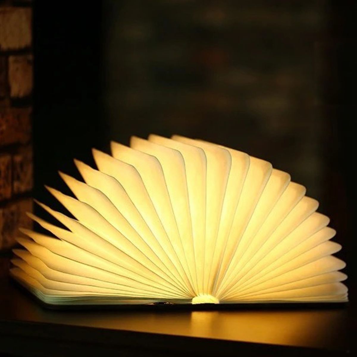 ESPACIO SEOUL - Adorno Libro Luz plegable Led Multicolor Recargable USB para Regalo