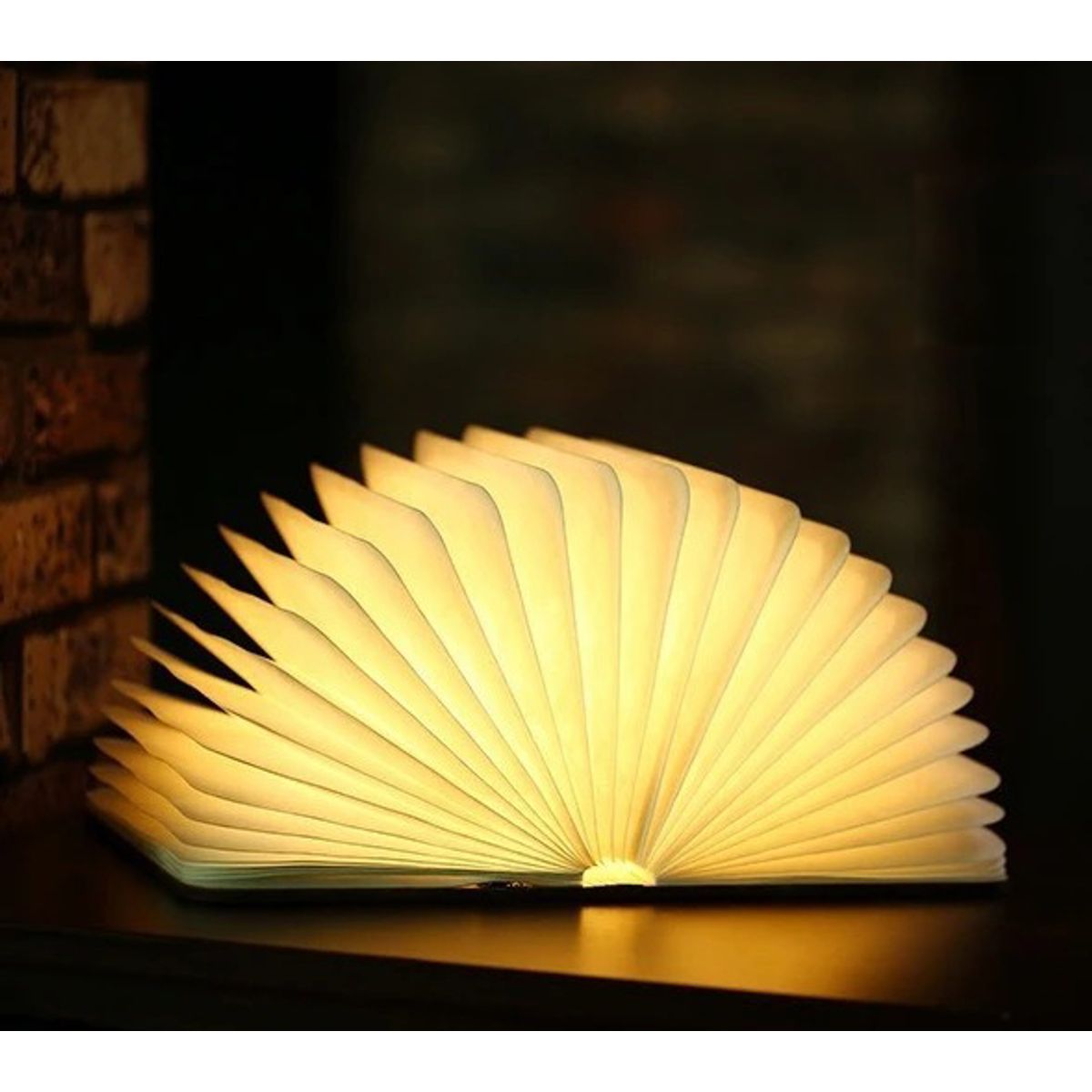 ESPACIO SEOUL - Adorno Libro Luz plegable Led Multicolor Recargable USB para Regalo
