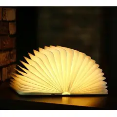 ESPACIO SEOUL - Adorno Libro Luz plegable Led Multicolor Recargable USB para Regalo