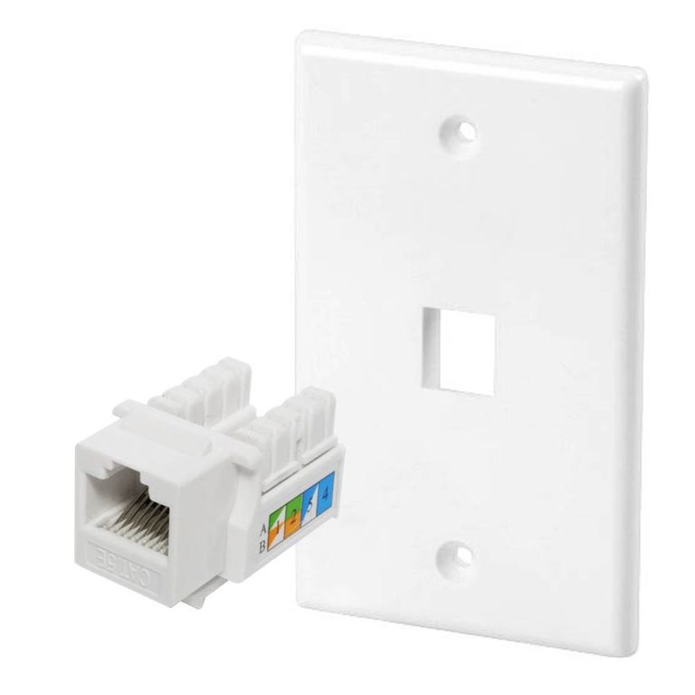 Modulo Rj45 Cat6 De Red Jack Keystone Con Tapa Muro