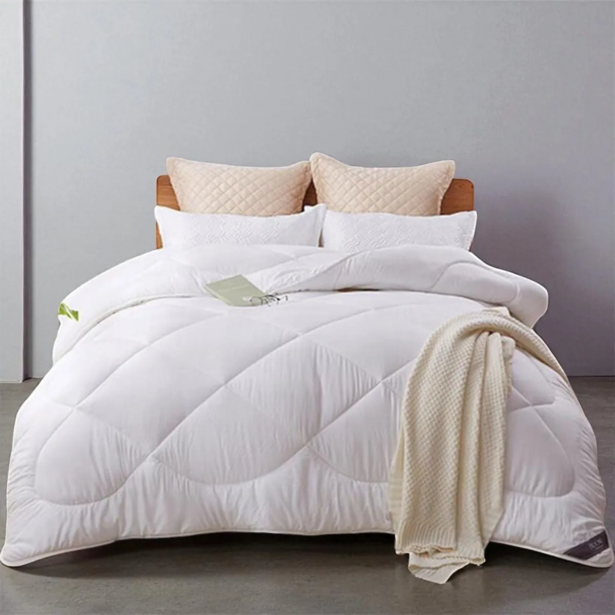 GENERICO - Plumon Edredon Nórdico de Algodon 2 Plazas 230x250cm Blanco