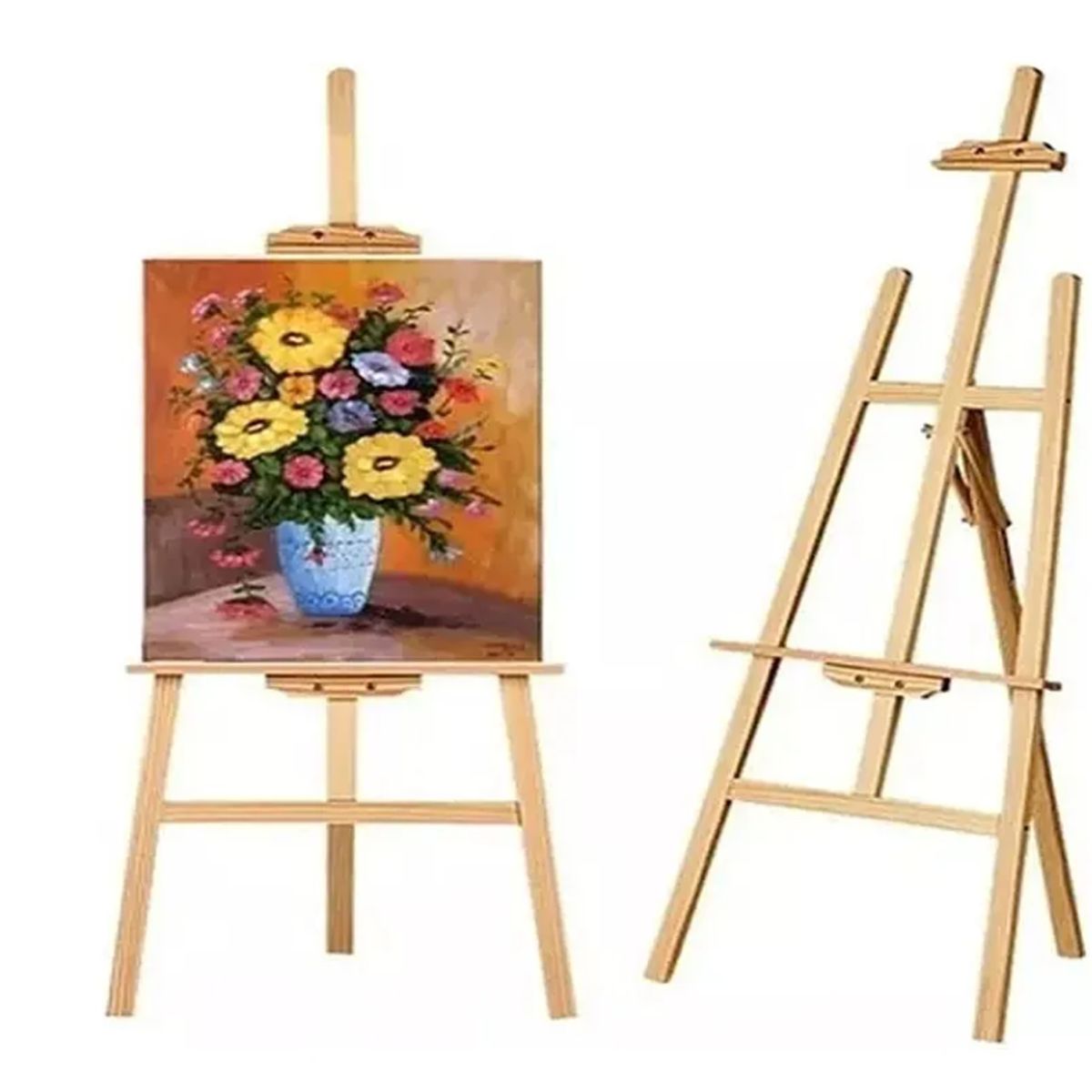 GENERICO - Atril Caballete De Pintura Madera Ajustable 120cm Madera