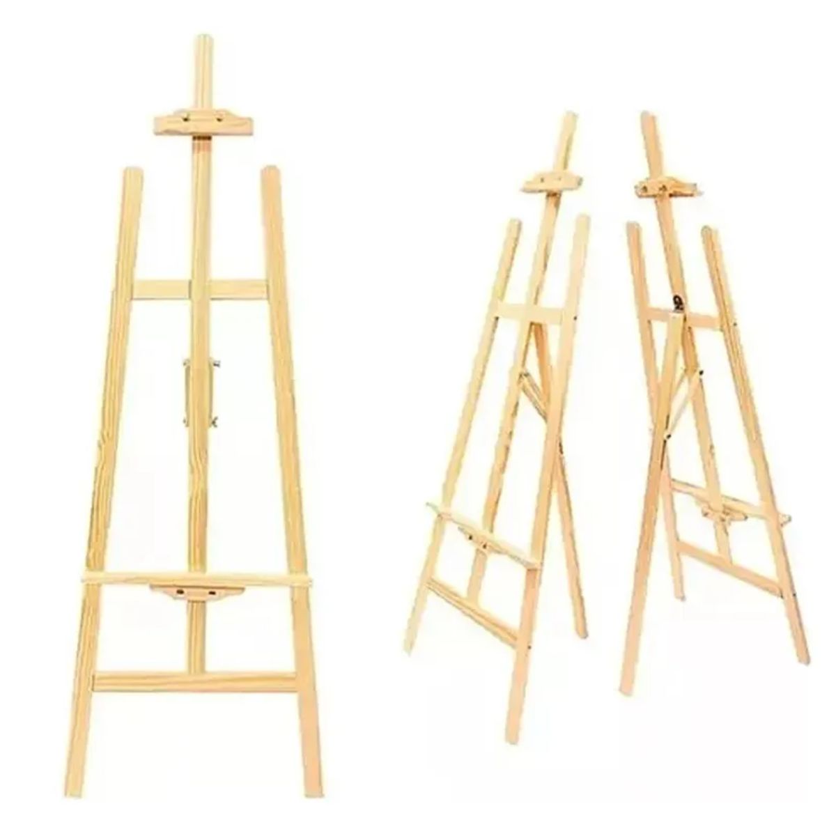 GENERICO - Atril Caballete De Pintura Madera Ajustable 120cm Madera
