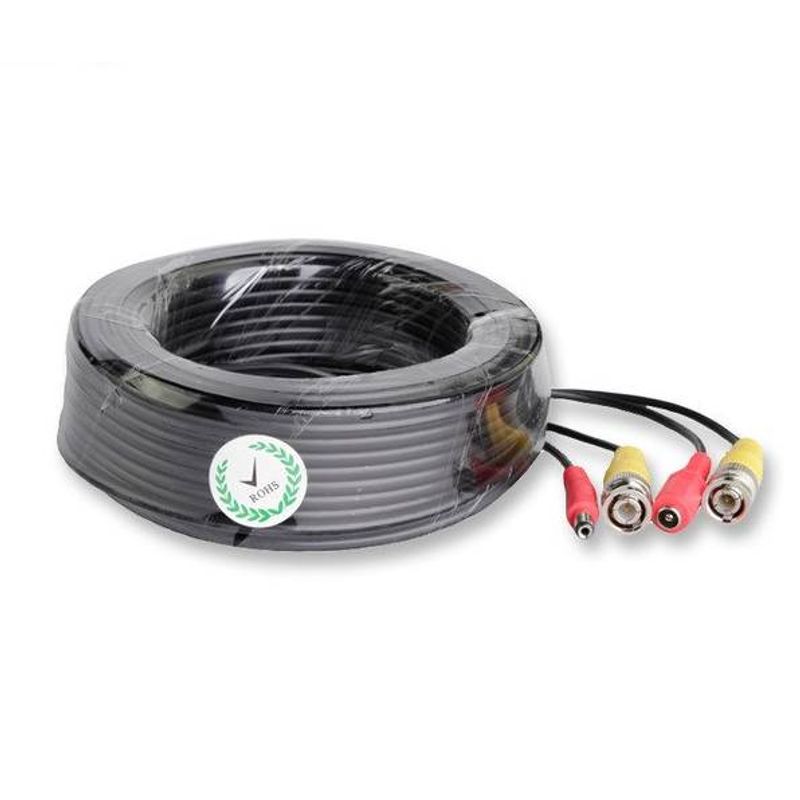 GENERICO - CABLE PARA CAMARA DE SEGURIDAD CCTV VIDEO Y ENERGIA 50 Mts DE LARGO