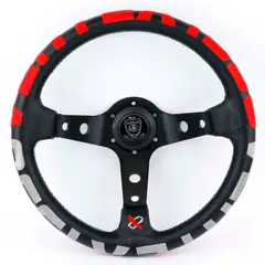 GENERICO - Volante Deportivo Vertex Rojo Concavo Karvas