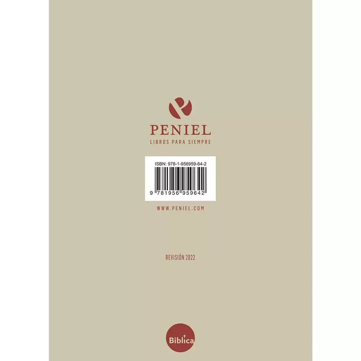 UNILIT - Biblia NVI Revisión 2022 Tamaño Manual Tapa Rústica Cruz