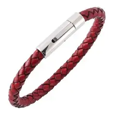 GENERICO - Pulsera De Cuero Red Hombre Y Mujer Elegante Y Juvenil Royal Madriz