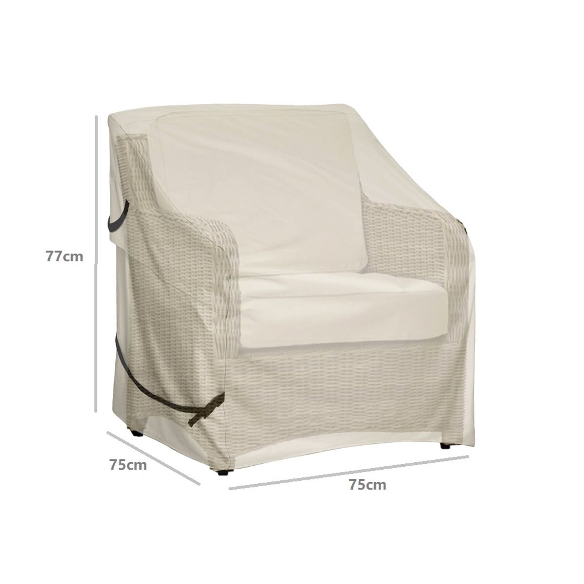 GENERICO - Cobertor Sillon Terraza Un Cuerpo Premium 75x75x77cm Pvc