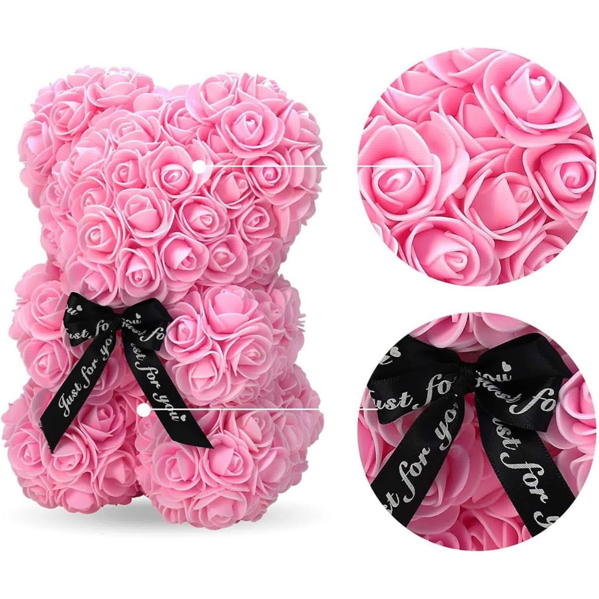 MOVI - OSO PÉTALOS DE ROSA SAN VALENTIN ROSADO