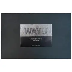 WAYU - Plato rectangular piedra pizarra 30 cm