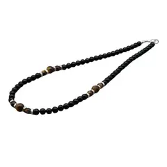 GENERICO - Collar Piedra Ojo De Tigre Black Agata Hombre Moda Unisex
