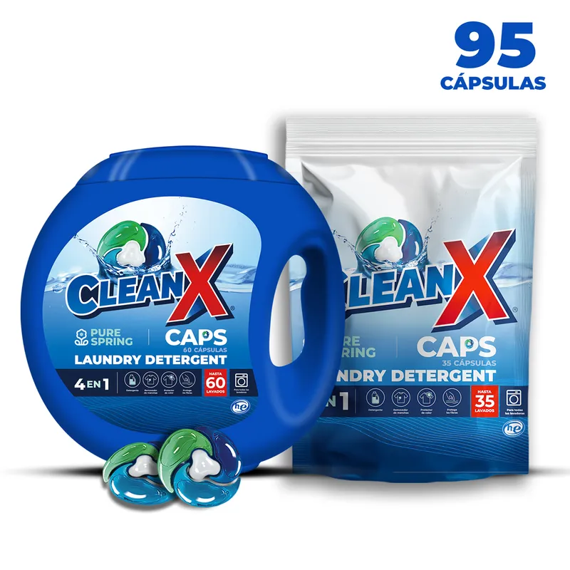 CLEANX - Detergente En Capsulas Cleanx 4 En 1, 95 Caps