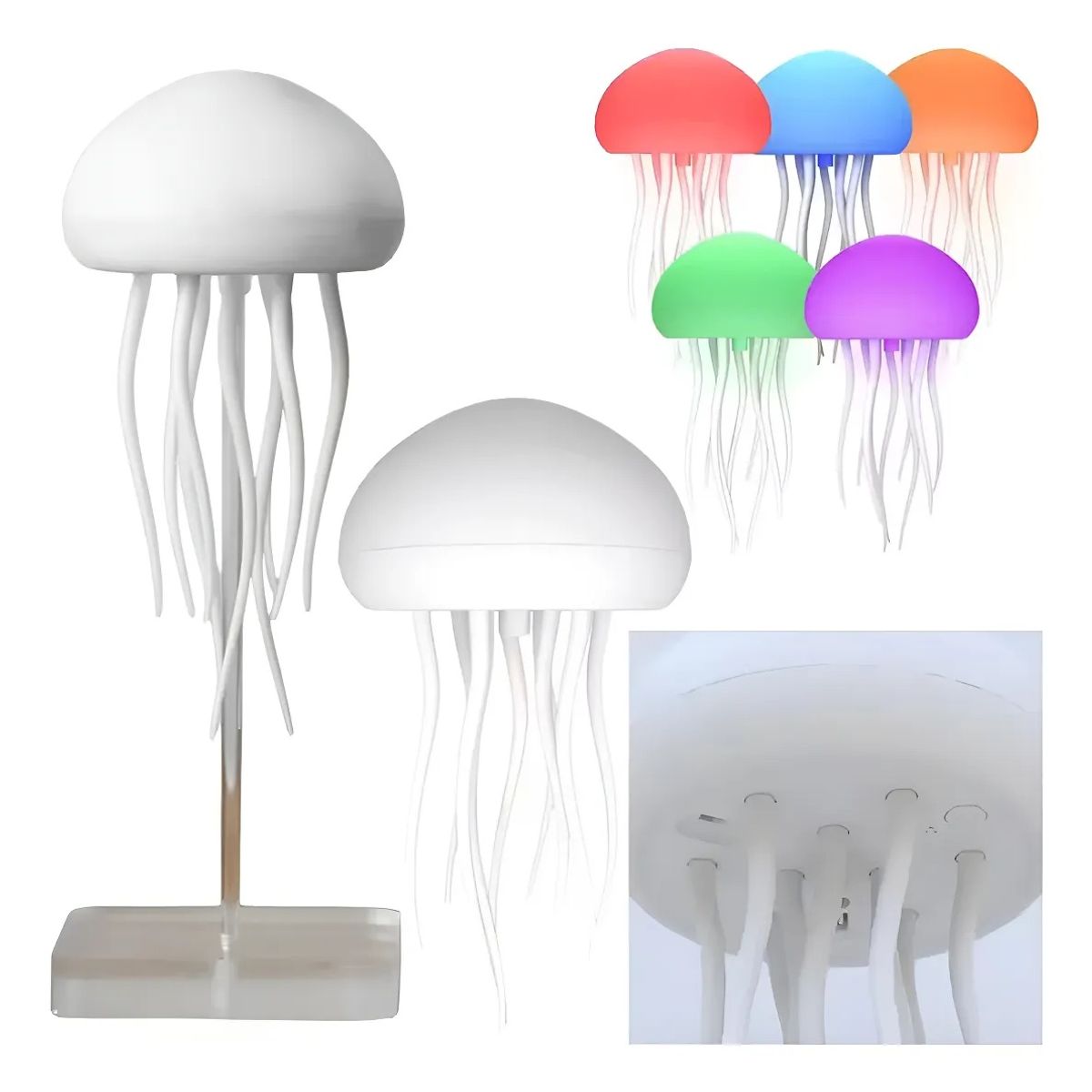 GENERICO - Lámpara De Mesa Con Movimiento De Noche De Medusa Rgb Colores