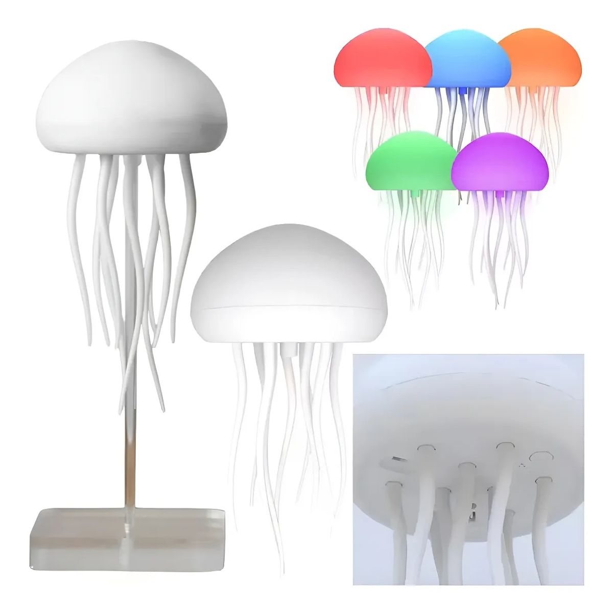 GENERICO - Lámpara De Mesa Con Movimiento De Noche De Medusa Rgb Colores