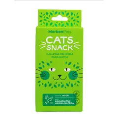 MARBEN PETS - Galletas rellenas sabor salmón con hierba gatera