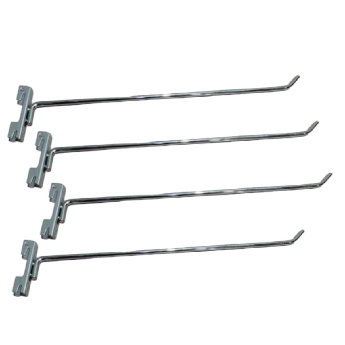 GENERICO - Pack 20 Ganchos Cromado para Riel 30 cm Gms