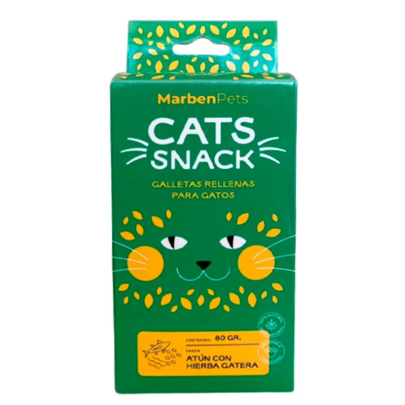 MARBEN PETS - Galletas rellenas sabor atún con hierba gatera