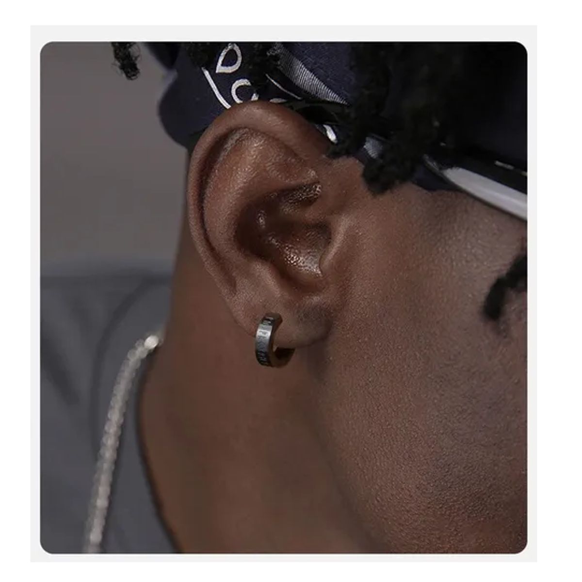 GENERICO - Aros Vikingos Silver De Presion Runas Hombre Mujer Sin Perforación