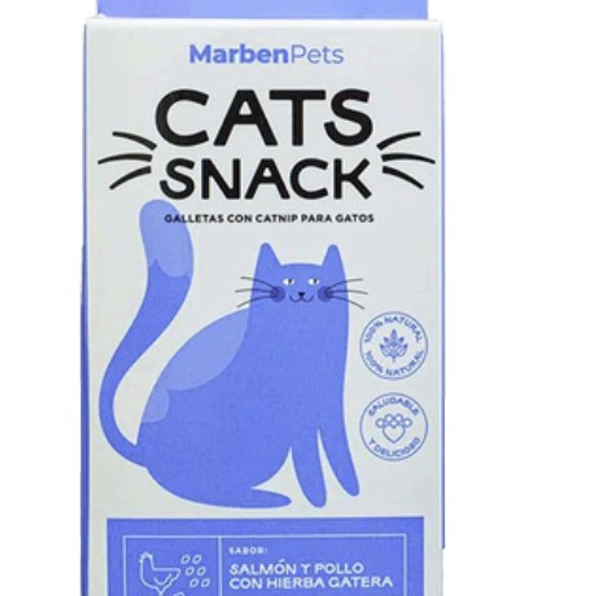 MARBEN PETS - Galletas con catnip sabor salmón y pollo con hierba gatera