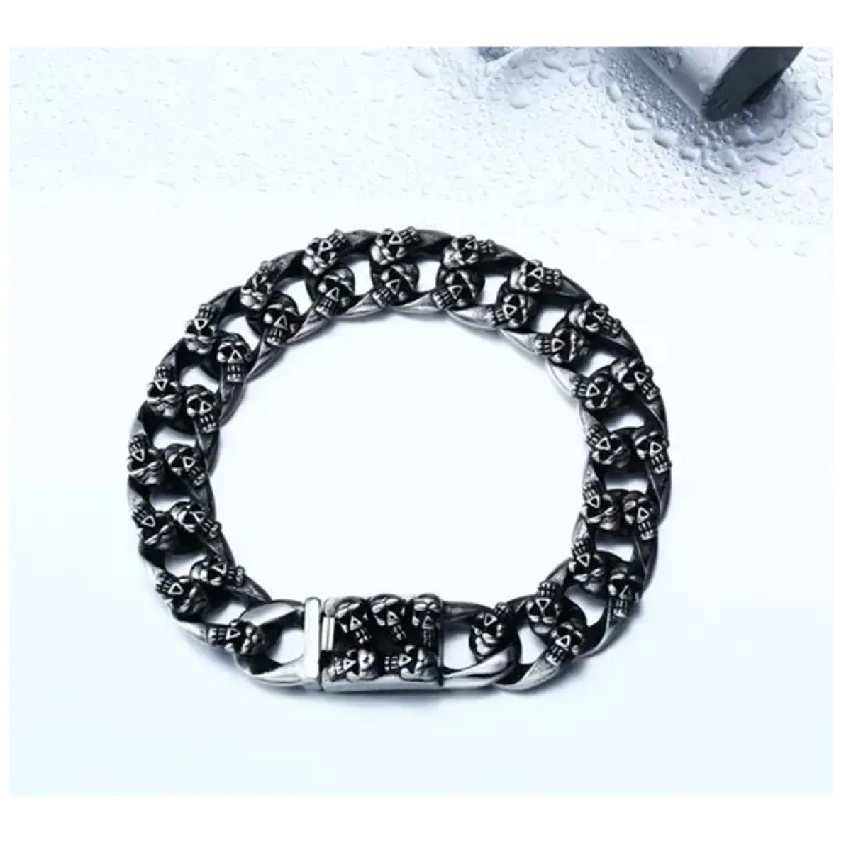 GENERICO - Pulsera Calaveras Hombre Caballeros Moda Masculina Royal madriz