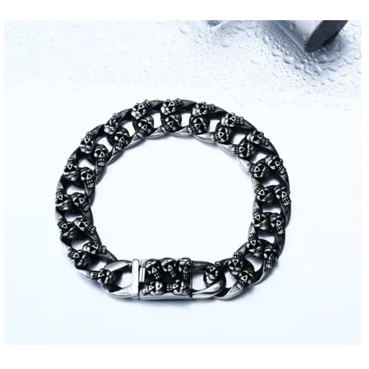 GENERICO - Pulsera Calaveras Hombre Caballeros Moda Masculina Royal madriz