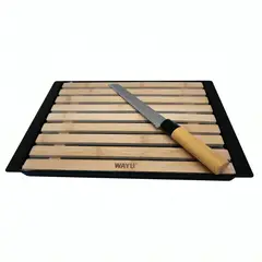 WAYU - Set tabla + cuchillo para pan elegante