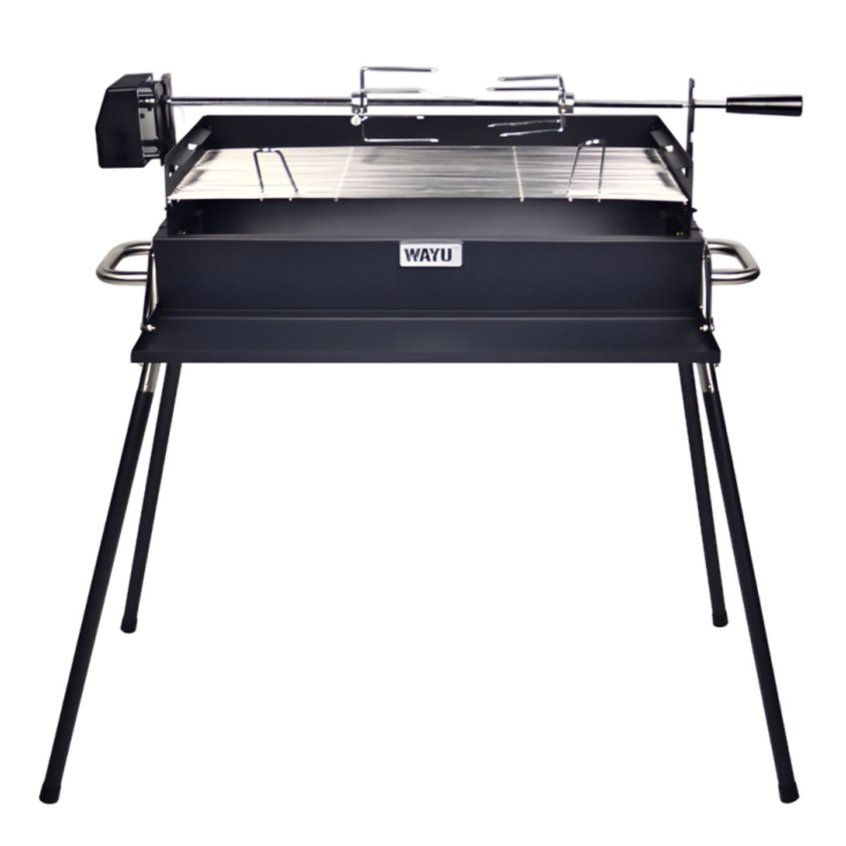 WAYU - Parrila a carbón ajustable c/spiedo wayu