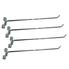 GENERICO - Pack 20 Ganchos Cromado para Riel 35 cm Gms