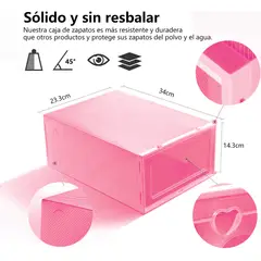 SUPERCENTER - 10 Piezas Zapateras Organizadoras De Zapatos Apliables Rosa