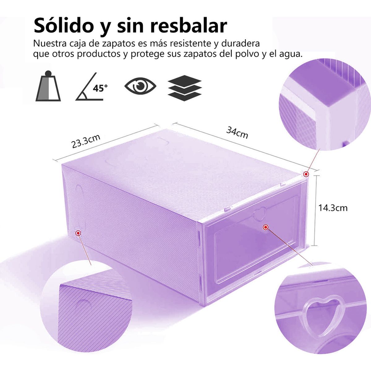 SUPERCENTER - 10 Piezas Zapateras Organizadoras De Zapatos  Apliables Púrpura