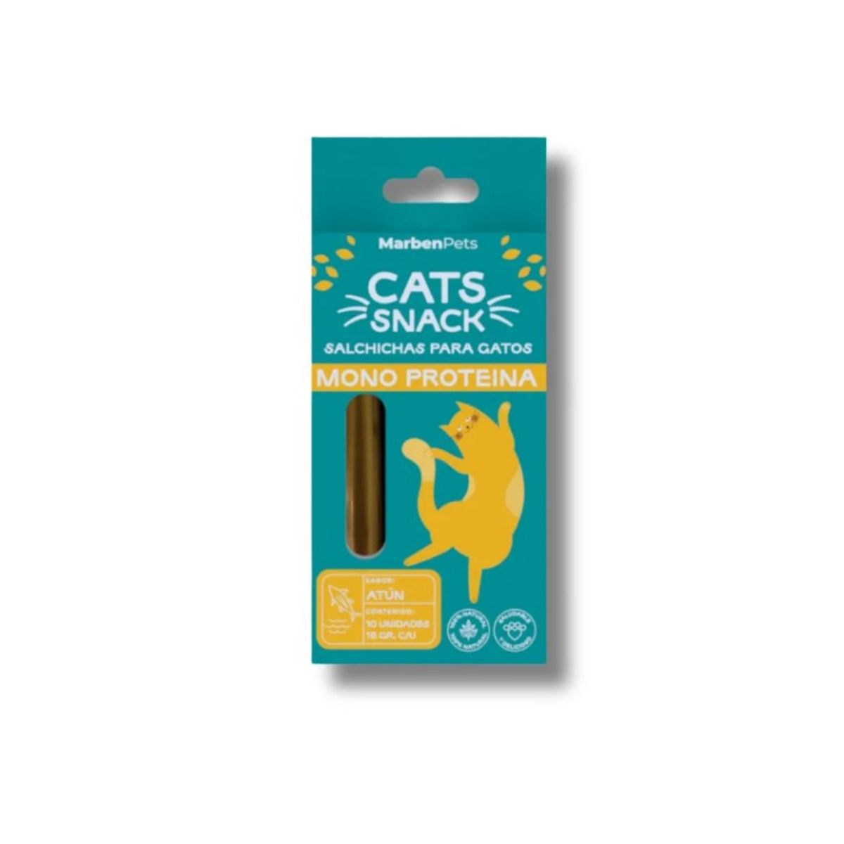 MARBEN PETS - Salchichas monoproteicas sabor atun para gatos 10 un