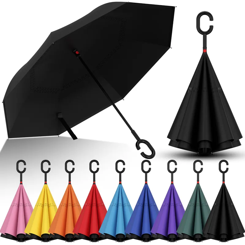 AIZO - 8 Huesos Pluvia Grandes Paraguas Rayos Uv ,paragua Lluvia negro