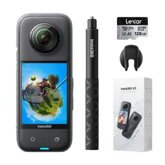 INSTA 360 - Camara Insta360 X3 Paquete Get-Set memoria 128GB