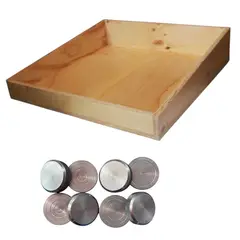GENERICO - Cancha rayuela + juego 8 tejos 500gr c/u