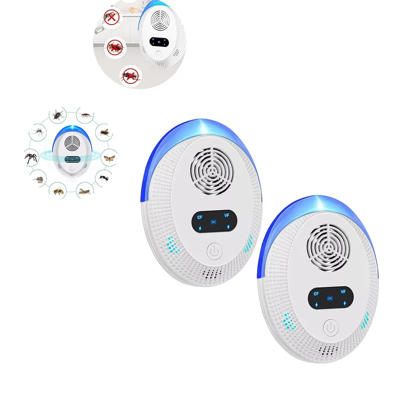 ATURE - 2× Repelente Eléctrico Ultrasonico Ratones Cucaracha Insecto