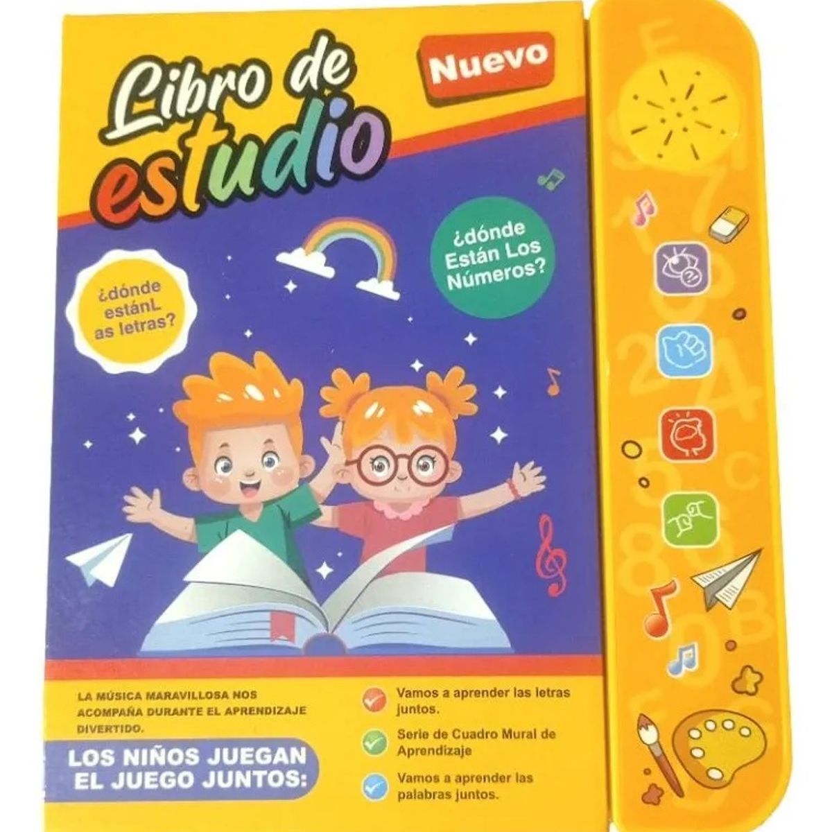 OEM - Libro infantil Interactivo Bilingue, Aprende 150 Palabras ingles-español