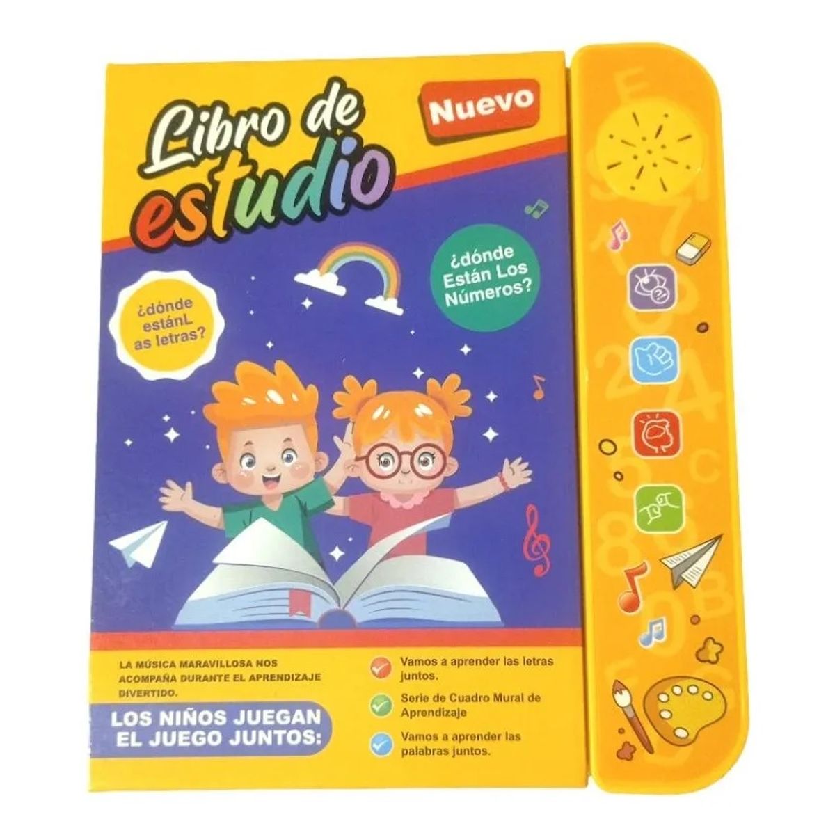 OEM - Libro infantil Interactivo Bilingue, Aprende 150 Palabras ingles-español