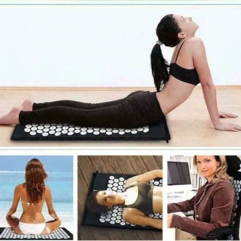 MOVI - Alfombra Yoga Acupuntura + Cojín Tu Terapia para el Estrés y Dolor