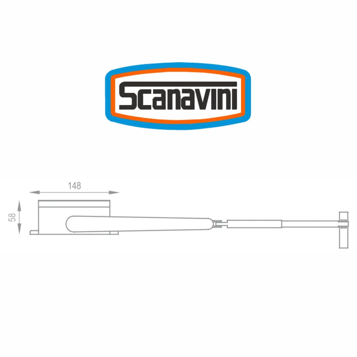 Brazo hidráulico cierra puerta Scanavini CPDT 62 de 25 a 45 kg con retención, marca SCANAVINI - Foto 2