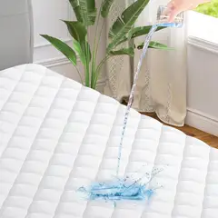 SUPERCENTER - Cubrecolchón Impermeable Protector Premium Quilt 1.5 Plazas Blanco