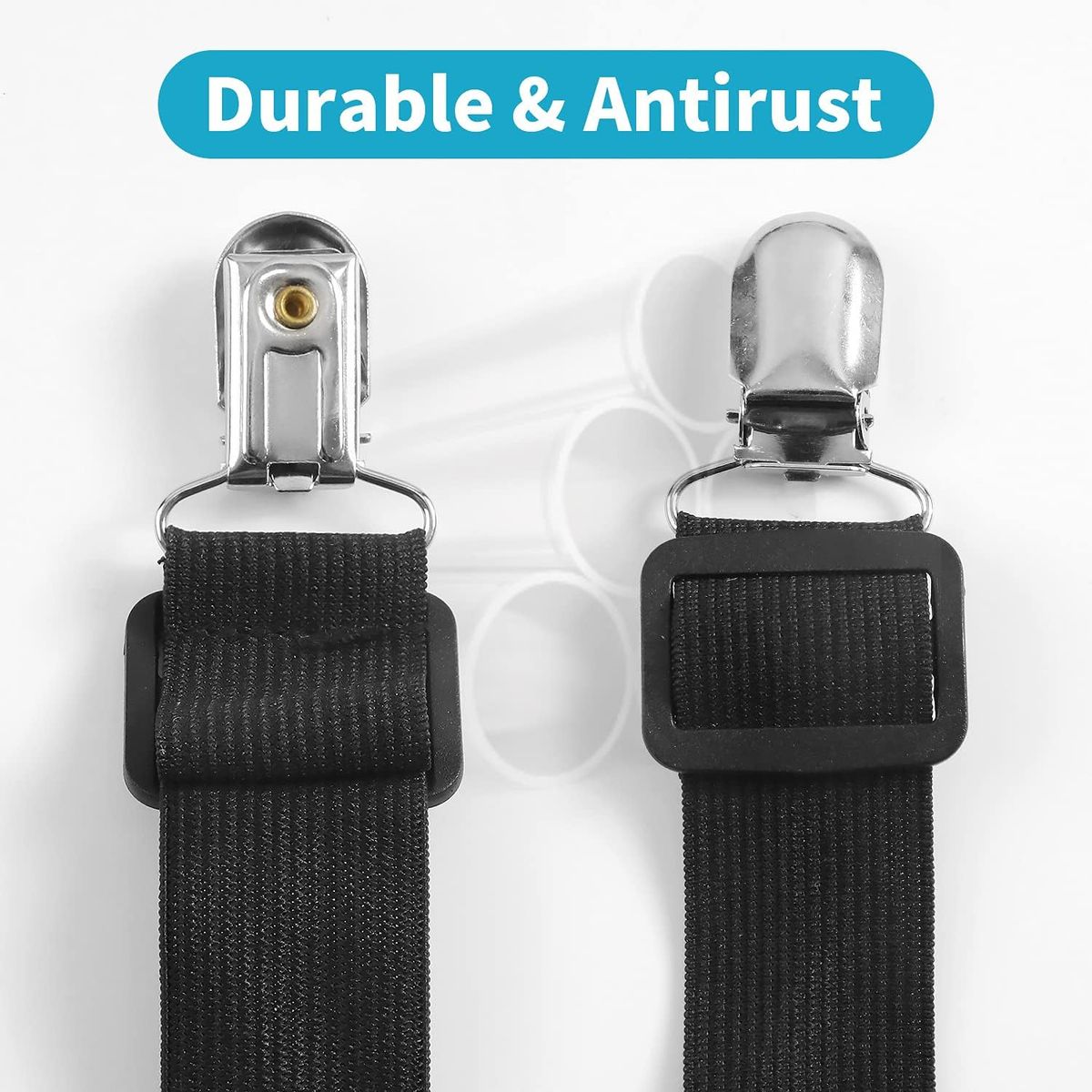 KUANGYE - Sujetadores De Sábana De Cama Correa Ajustable 8 Unidades