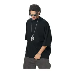 TIOZONEY - Camisa de manga corta para hombre - Negro